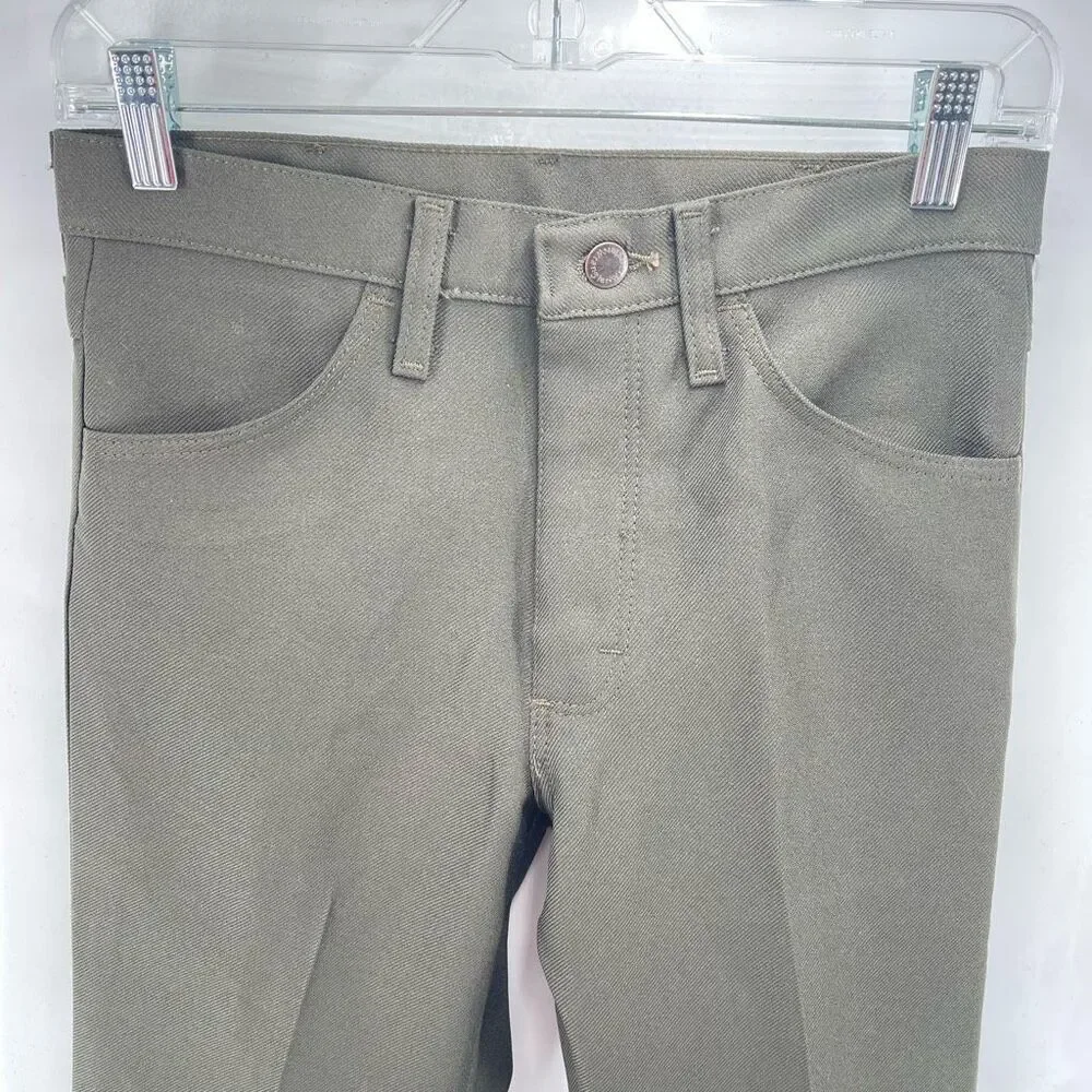 Vintage Wrangler Mens Straight Leg Jeans Pocket Mid Rise Casual Green Size 29x32